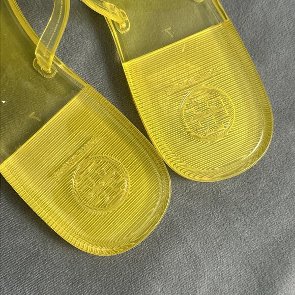 Tory Burch Mini Miller Jelly Flip Flop Thong Sandals Citrus Yellow Women's 7 - Picture 5 of 9